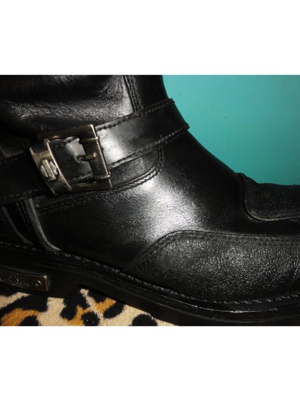 Vintage Harley Davidson Shift Engineer Motorcycle Boots Men's 13 leather zipper - Picture 9 of 16